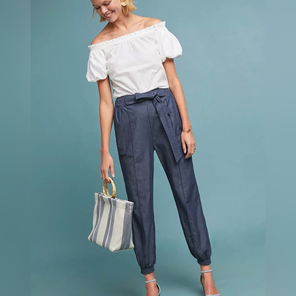 Anthropologie Navy Blue Joggers